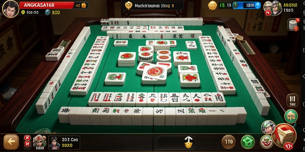 Tampilan menarik dari gameplay Mahjong di ANGKASA168.