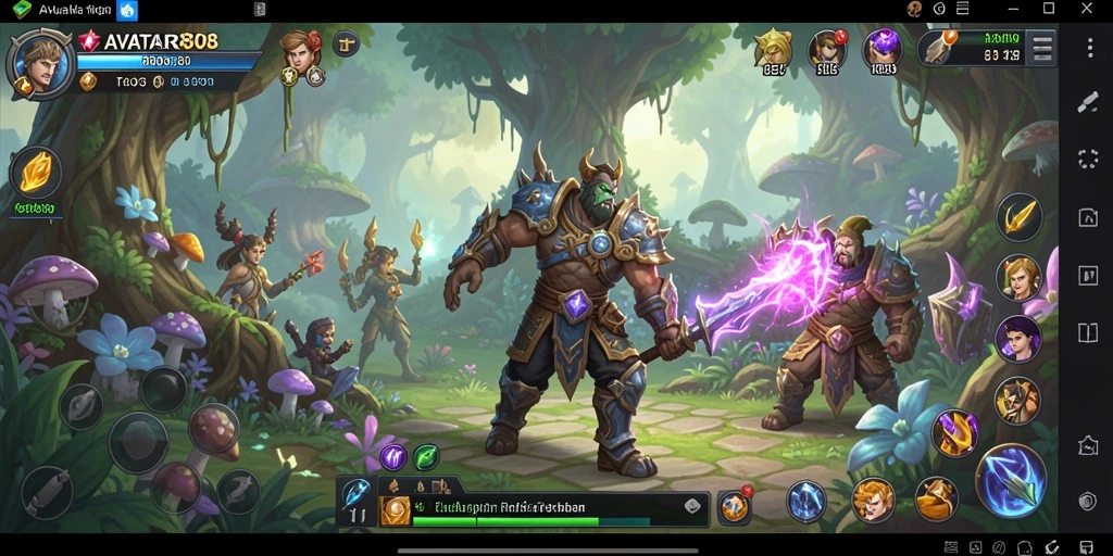 Tampilan gameplay RPG yang menarik dan penuh aksi di AVATAR808.