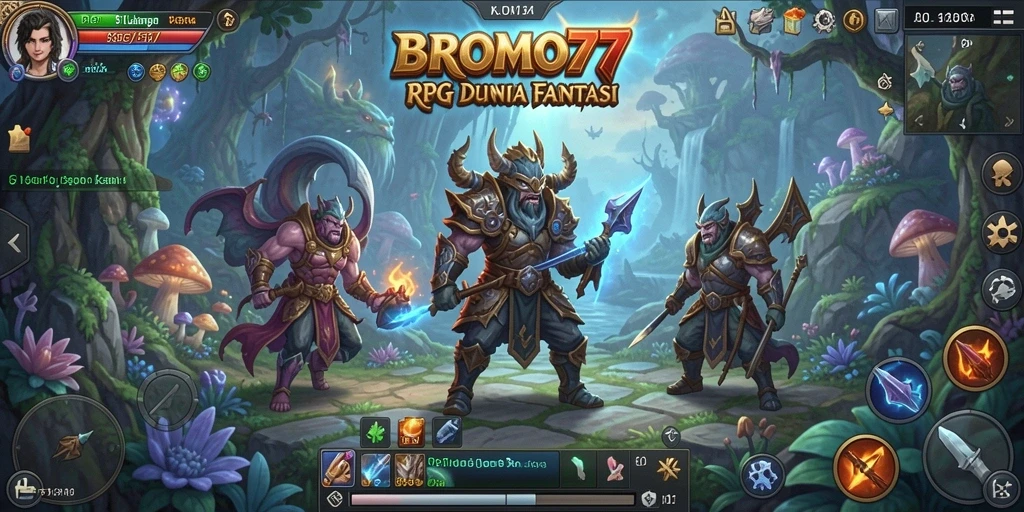 Tampilan gameplay epik dari BROMO77 yang memukau dan penuh aksi.