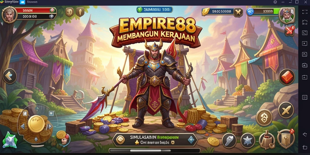 Screenshot gameplay <strong>EMPIRE88</strong> menunjukkan momen seru saat membangun kerajaan.