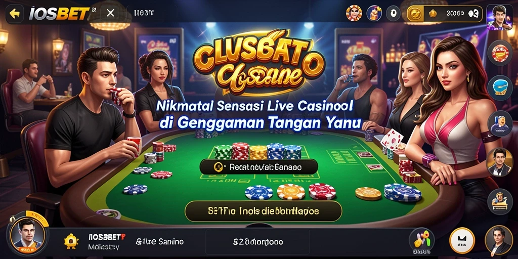 Tampilan gameplay Live Casino yang mendebarkan di IOSBET.