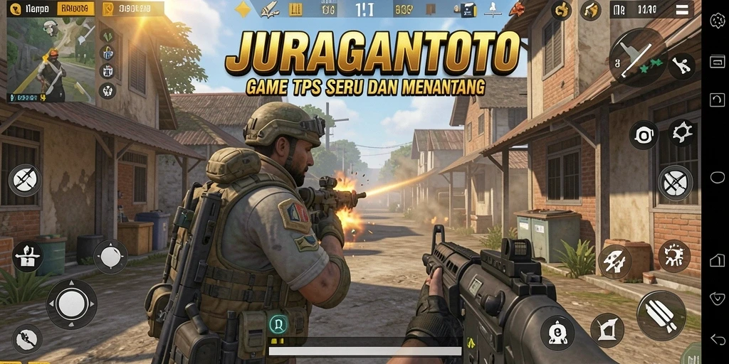 Gameplay seru di JURAGANTOTO dengan aksi tembak-menembak yang intens.