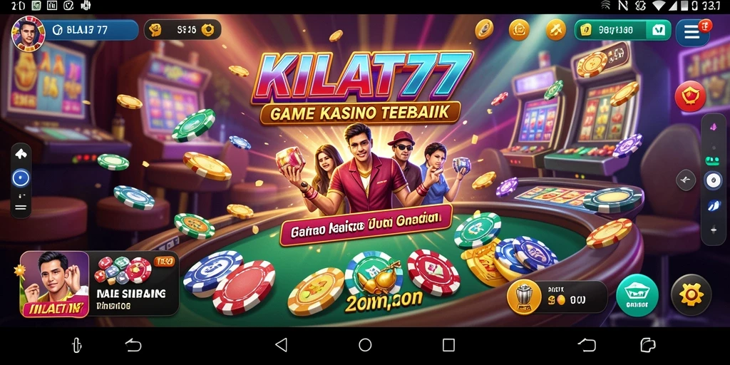 Screenshot gameplay KILAT77 menampilkan suasana kasino yang memukau.