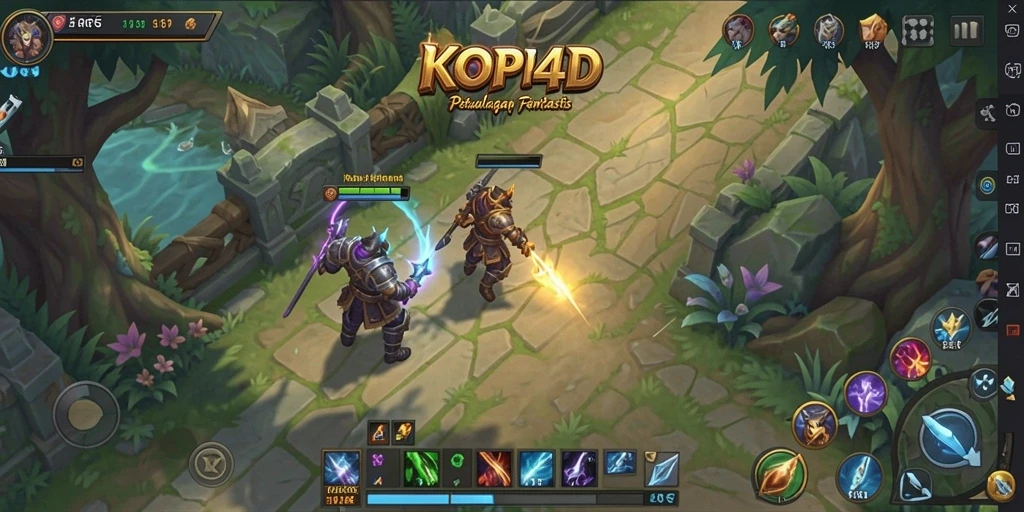 Tampilan gameplay KOPI4D yang seru dan menantang.