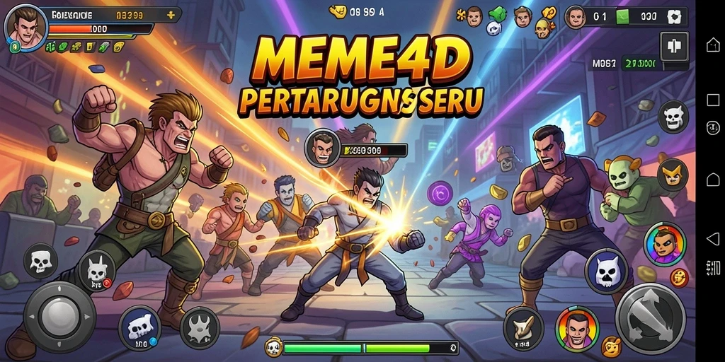 Tampak seru saat karakter menyerang dalam MEME4D.