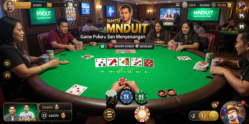 Screenshot gameplay Poker MNDUIT yang menampilkan momen seru.