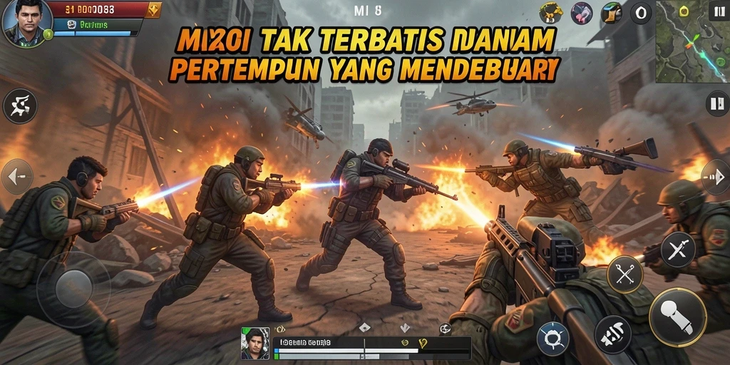 Screenshot MPO08 menampilkan pertempuran mendebarkan dengan efek grafis yang menakjubkan.