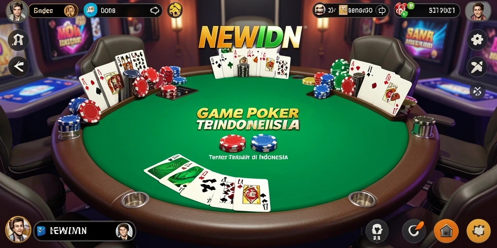 Tampilan gameplay Poker yang menegangkan dalam NEWIDN.