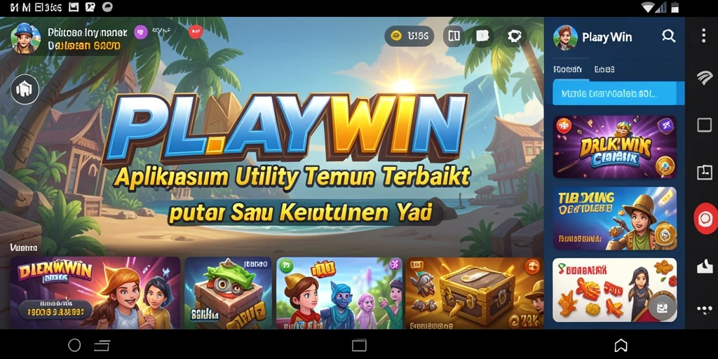 Screenshot utama PLAYWIN yang menampilkan antarmuka aplikasi Utility.