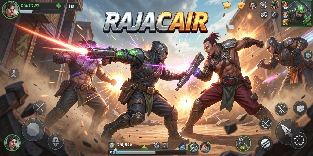 Tampilan seru gameplay RAJACAIR yang penuh aksi.
