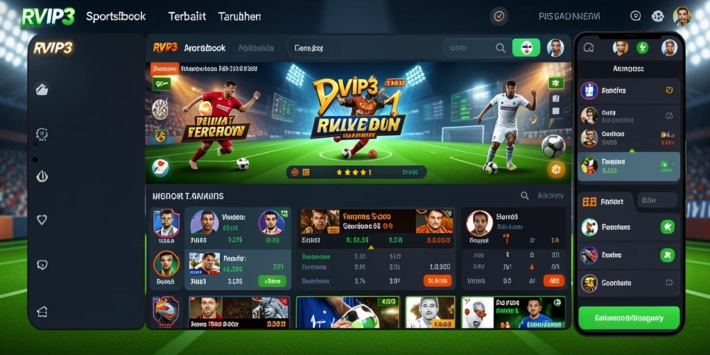 Tampilan antarmuka aplikasi RVIP3 yang user-friendly saat memasang taruhan.