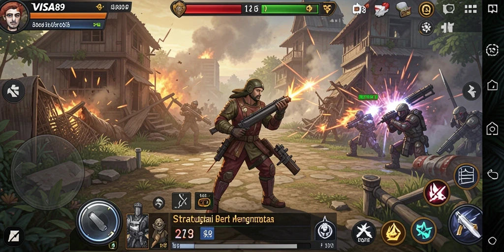 Tampilan gameplay menarik dari game strategi VISA89.